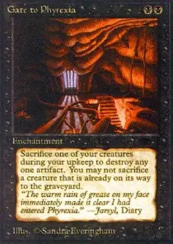 MTG Gate to Phyrexia, Moderate Play, English Antiquities - Image 1