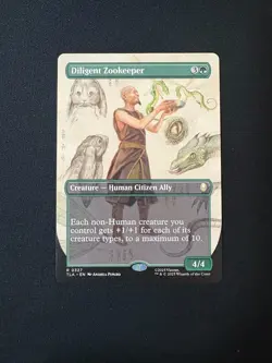 2025 MTG Avatar The Last Airbender Diligent Zookeeper Borderless #327 - Image 1