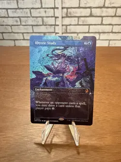 Magic (MTG) Rhystic Study (Anime Borderless) (Confetti Foil) Wilds of Eldraine - Image 1