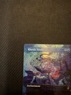 Magic (MTG) Rhystic Study (Anime Borderless) (Confetti Foil) Wilds of Eldraine - Image 5