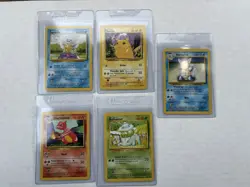 Pokemon TCG Original Base Set Lot of 5. Pikachu, Squirtle, & More. NM-NP - Image 1