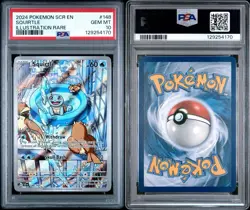 2024 POKEMON SCR EN-STELLAR CROWN ILLUSTRATION RARE #148 SQUIRTLE PSA 10 - Image 3
