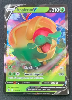 Appletun V 026/264 Fusion Strike Ultra Rare Holo Pokemon TCG Card NM - Image 1