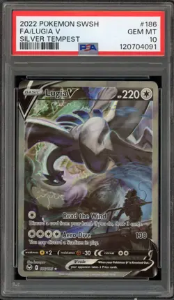 Pokemon Lugia V Silver Tempest Full Alt Art #186 PSA 10 Gem Mint - Image 1