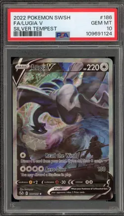 Pokemon Lugia V Silver Tempest Full Alt Art #186 PSA 10 Gem Mint - Image 1