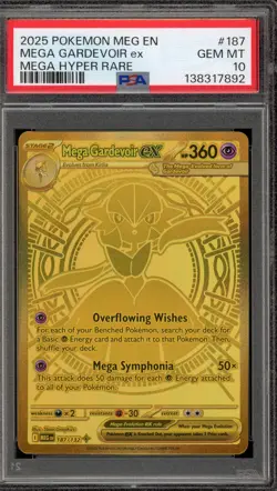 Pokemon Mega Gardevoir ex Mega Evolution Mega Hyper Rare #187 PSA 10 Gem Mint - Image 1
