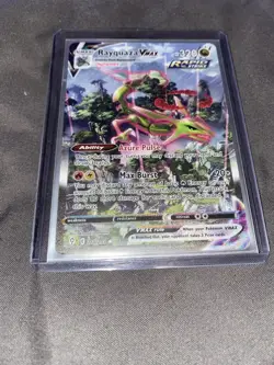 Pokemon Rayquaza VMAX Alternate Art Secret Rare Rapid Strike Holo SWSH07 218/203 - Image 1