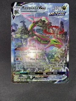 Pokemon Rayquaza VMAX Alternate Art Secret Rare Rapid Strike Holo SWSH07 218/203 - Image 2