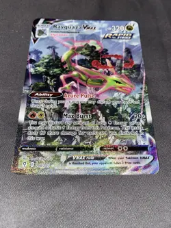Pokemon Rayquaza VMAX Alternate Art Secret Rare Rapid Strike Holo SWSH07 218/203 - Image 3