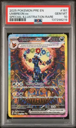 2025 POKEMON PRE EN-PRISMATIC EVOLUTIONS #161 UMBREON EX PSA 10 - Image 1