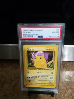 1999 Pokemon Game Pikachu Yellow Cheeks Psa 8 - Image 2