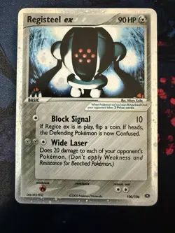 Pokemon TCG Registeel ex - 100/106 - EX Emerald Set - Holo Rare - NM - Image 1