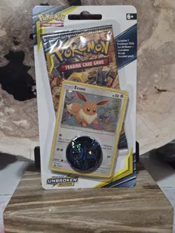 Pokemon Sun And Moon Unbroken Bonds Coin Eevee Promo Blister Pack Factory Sealed - Image 1
