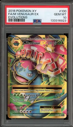 Pokemon M Venusaur EX XY Evolutions Full Art #100 PSA 10 Gem Mint - Image 1