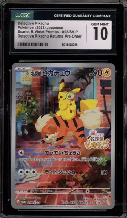 Pokemon Detective Pikachu Returns Preorder JPN FA Promo 098/SV-P CGC 10 Gem Mint - Image 1