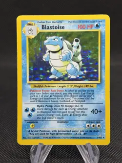 Pokemon TCG Blastoise 2/102 Base Set 1999 Holo Rare WOTC Vintage - Image 1