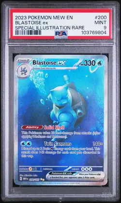 2023 POKEMON MEW EN-151 SPECIAL ILLUSTRATION RARE #200 BLASTOISE EX PSA 9 - Image 1