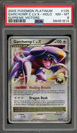 Pokemon Garchomp C Lv.X Supreme Victors Holo Ultra Rare #145 PSA 8 - Image 1