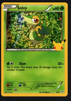 Pokemon Snivy McDonald's 25th Anniversary Promos Holo #005/025 NM - Image 1