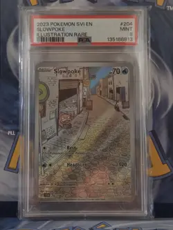 Pokemon Slowpoke 204/198 PSA 9 Scarlet & Violet Base Illustration Rare - Image 1