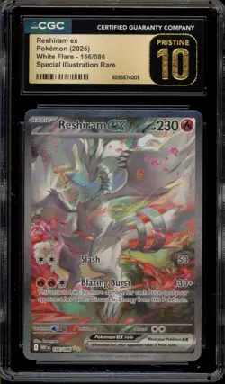 Pokemon Reshiram ex White Flare Special Illustration Rare #166 CGC 10 Pristine - Image 1