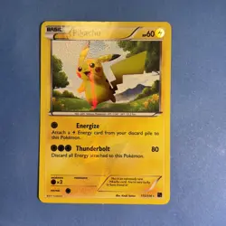 Pokemon TCG- Pikachu 115/114 Black & White Secret Rare Holo LP/MP - Image 1