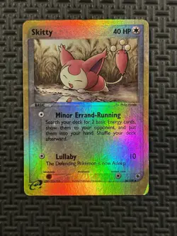 Pokemon TCG Skitty 44/109 EX Ruby & Sapphire Reverse Holo E-Reader MP/HP - Image 1