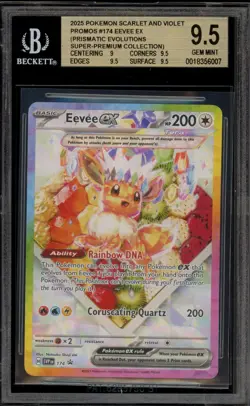Pokemon Eevee ex Prismatic Evolution Super-Premium Coll Promo SVP EN 174 BGS 9.5 - Image 1