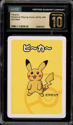 Pokemon Pikachu Old Maid Japanese CGC 10 Pristine - Image 1