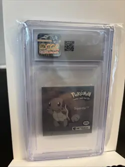 CGC 10 GEM M 1999 Pokemon ~ Squirtle ~ Ser. 1 Bonus Prism Sticker Art Box # PR22 - Image 2