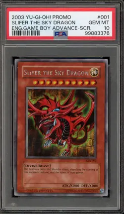 Yu-Gi-Oh! Slifer The Sky Dragon Game Boy ADV Secret Rare Promo GBI-001 PSA 10 - Image 1