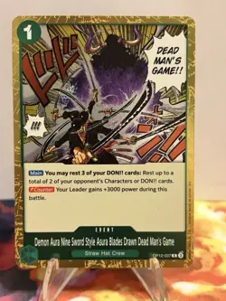 Demon Aura Nine Sword Style Asura Blades Drawn Dead Man's Game OP12-037 (R) - Image 1