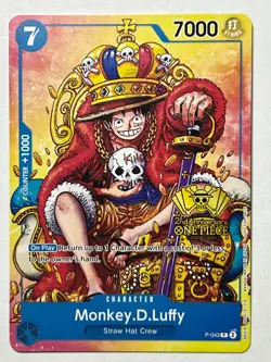 Monkey.D.Luffy (2nd Anniversary Stamped Promo) P-043 - One Piece TCG - English - Image 2