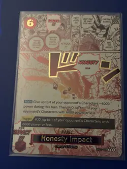 Honesty Impact (Alternate Art) OP11-018 A Fist of Divine Speed Foil - Image 1