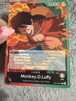 Monkey.D.Luffy OP13-001 Carrying on His Will One Piece ENGLISH - Image 5