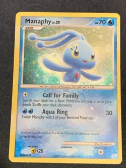 C258 POKEMON TCG MANAPHY 4 HOLO TRAINER KIT NM-MINT CARD - Image 1