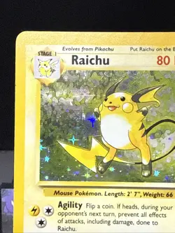 Pokemon Card Raichu 14/102 Base Set WOTC Holo Rare Light Play - Image 3