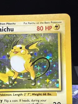 Pokemon Card Raichu 14/102 Base Set WOTC Holo Rare Light Play - Image 4