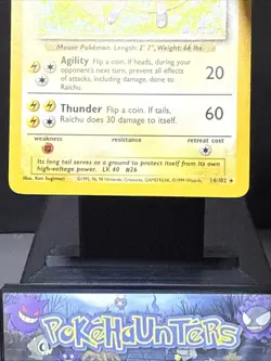 Pokemon Card Raichu 14/102 Base Set WOTC Holo Rare Light Play - Image 5