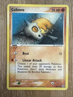 Cubone 60/112 Common FireRed & LeafGreen Pokemon Card HP - Image 1