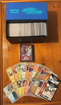 Bulk Pokemon Cards - Journey Together Set With ETB Box/Sleeves - Image 1