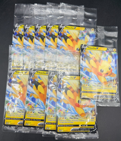 10 Pokemon TCG Pikachu V Indonesian Promo Card 377/S-P Sealed New Lot 2022 - Image 1