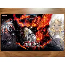 The Fallen The Virtuous Fallen of Albaz Playmat Game Card TCG YuGiOh Mat - Image 1