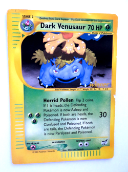Pokemon Dark Venusaur Oversized Jumbo Card, Best of Game Winner, Damaged - Image 1