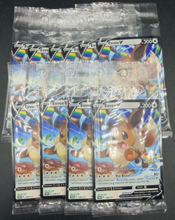 10 Pokemon TCG Eevee V Holo Indonesian Promo Card 378/S-P Sealed New Lot - Image 1
