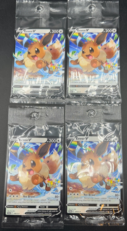 10 Pokemon TCG Eevee V Holo Indonesian Promo Card 378/S-P Sealed New Lot - Image 4