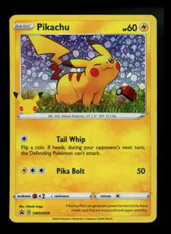 Pikachu SWSH039 Black Star Promo 2020 Holo Rare Pokemon Card TCG - Image 1