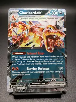 Pokemon TCG Charizard EX 054/091 Double Rare Paldean Fates Card - Image 1