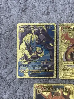 Set of 5 Charizard Gold Foil Fan Art Display Cards - Image 2