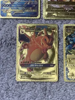 Set of 5 Charizard Gold Foil Fan Art Display Cards - Image 5